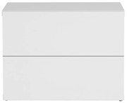 Comodino bianco con 2 cassetti Aurora - TemaHome