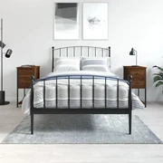Comodini 2 Pz Rovere Marrone 32x42x70 Cm İn Legno Multistrato /