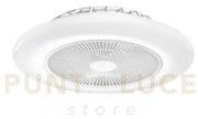 Plafoniera led con ventilatore ponente in alluminio e acrilico bian...