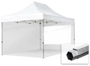 TOOLPORT 3x4,5m gazebo pieghevole PES con laterali (finestre panoramiche), PROFESSIONAL alluminio, bianco - (600214)