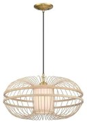 Westinghouse 61255 - Lampadario a sospensione con filo TULCEA 1xE27/60W/230V bambù