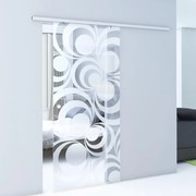 Porta scorrevole reversibile Hypnotique in alluminio trasparente, L 76 x H 215 cm, con binario Atena