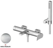 Rubinetto per vasca getto aerato Soffio per muro argento spazzolato GATTONI RUBINETTERIA