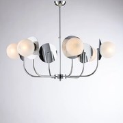 Lampadario Contemporaneo Selene Cromo 6 Luci E14