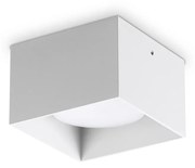 Plafoniera Contemporanea Spike Alluminio Bianco 1 Luce Gx53 15W 3000K Ip20