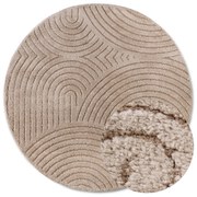 Tappeto rotondo grigio tortora ø 160 cm Panglao New York Taupe – Elle Decoration