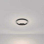 Lampadario A Sospensione Moderno Rim Alluminio Nero 1 Luce Led 25W