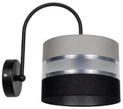 Applique CORAL 1xE27/60W/230V nero/grigio
