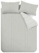 Set copripiumino e federa verde in flanella per letto matrimoniale e per letto esteso 230x220 cm Stripe – Catherine Lansfield