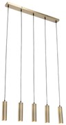 Lampada a sospensione moderna bronzo 5 luci - Jeana
