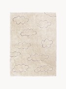 Tappeto per bambini fatto a mano con motivo in rilievo Clouds, lavabile