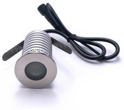 Faretto Segnapasso LED 3W, IP67, Acciaio Inox Professional Colore  Bianco Caldo 2.700K