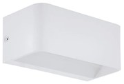 Applique Contemporanea Sania Media 4 Led Alluminio Bianco