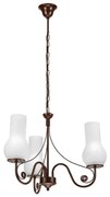 Brilagi - LED Lampadario a sospensione con catena COTTAGE 3xE14/40W/230V marrone/bianco