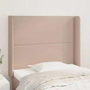 Testiera Ad Orecchio Cappuccino 83x16x118/128 Cm İn Similpelle /
