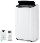 Costway Condizionatore d'aria portatile da 14000 BTU, Unità AC domestica intelligente con WiFi abilitato per stanze 6㎡ Bianco