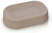Porta sapone da appoggio tortora in plastica Ring