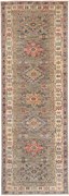 Kazak Tappeto orientale 240 x 80 Grigio (Pakistan) Annodato A Mano