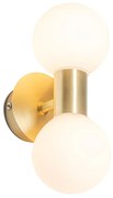 Applique da parete moderna oro IP44 2 luci - Cederic