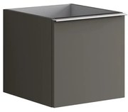 Struttura semi colonna da bagno Pixel2 cassetti laccato opaco grigio carbone L 40 x H 40 x P 45.5 cm