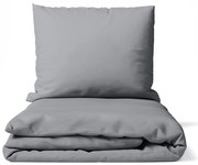 Biancheria da letto matrimoniale grigia in microsatin 200x200 cm Basic - Bonami Essentials