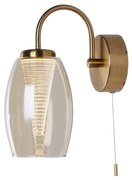 Applique Contemporanea Ciclon Metallo Bronzo Vetro Led 6W 3000K