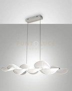 Sylvie lampadario a sospensione bianca l.78x37cm. a led 3000k - 40w...