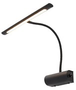 Applique da parete di design nera 32 cm con LED e dimmer - Tableau