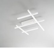 Lampadario a soffitto a led net 8088 b ct bianco opaco