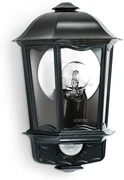 Applique moderno da esterno L190 S nero con sensore di movimento IP44 1X E27 STEINEL