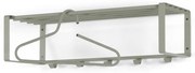 Attaccapanni da parete verde polveroso in metallo con scaffale 70 cm Rex – Spinder Design