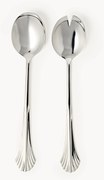 Set di posate per insalata in acciaio inox lucido Ondine