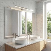 Lampada LED da Specchio 50cm Cromo 8W IP44 Tripla Installazione Colore Bianco Naturale 4.000K