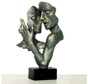 Decorazione da tavolo 31,5 x 9,5 x 19 cm in resina con finitura patinata