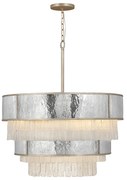 Lampadario Contemporaneo Reverie Acciaio Oro Champagne 12 Luci E14