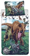 Set copripiumino e federa da bambini in cotone per letto singolo 140x200 cm Jurassic World "Trio" – Jerry Fabrics