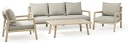 ENCANTO - salotto con struttura in alluminio verniciato effetto legno e cuscineria