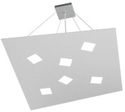 Sospensione Moderna Note Metallo Grigio 6 Luci Gx53