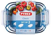 Set di Teglie da Forno Pyrex Classic Trasparente Vetro (2 pcs)