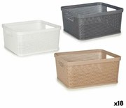 Cestino Multiuso Plastica 2,5 L 24,5 x 10,4 x 18,5 cm (18 Unità)