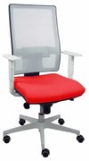 Sedia da Ufficio Horna PC 50B4BRP Bianco Rosso