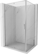 Mexen Exo cabina doccia a battente 135 x 85 cm, trasparente, cromo - 819-135-085-01-00
