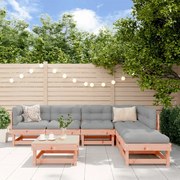Set salotto da giardino 7 pz in legno massello di douglas