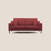 Uranio divano moderno lineare in Ecopelle impermeabile T04 rosso