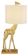 Lampada Da Scrivania Contemporanea Giraffa Acciaio Bianco Avorio 1 Luce E27