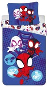 Set copripiumino e federa da bambini blu in cotone per letto singolo 140x200 cm Spidey – Jerry Fabrics