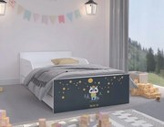 Letto per bambini di qualità in colori scuri con grafica cielo notturno 160 x 80 cm