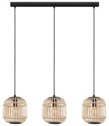 Lampadario Natura Brodesley nero 3x E27 EGLO