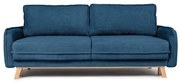 Divano letto in velluto a coste blu 218 cm Tori - Bonami Selection