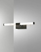 Ago applique nero da specchio a led 3000k - 8w - 480 lm l.33,5cm ip44